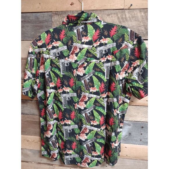 RARE Kimber Firearms 1911 100% Rayon Medium (M) Button Down Hawaiian Shirt - Picture 4 of 4